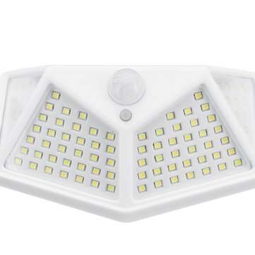100 LED Solar PIR Motion Sensor Wall Light Outdoor Garden Yard Pathway Street Lamp