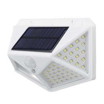 100 LED Solar PIR Motion Sensor Wall Light Outdoor Garden Yard Pathway Street Lamp