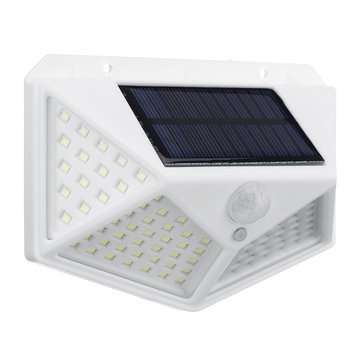 100 LED Solar PIR Motion Sensor Wall Light Outdoor Garden Yard Pathway Street Lamp