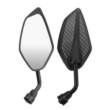 10MM Motorcycle Handlebar Rearview Side Mirrors DIY (COLOR: CARBONFIBER)