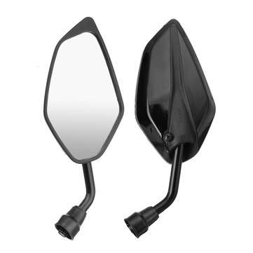 10MM Motorcycle Handlebar Rearview Side Mirrors DIY (COLOR: BLACK)