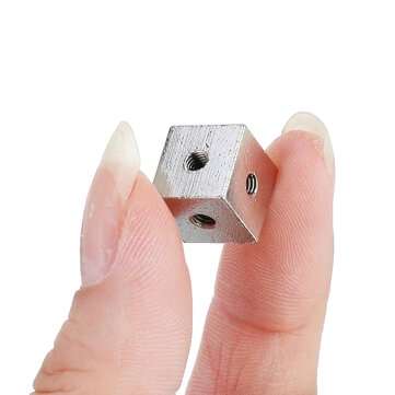 10pcs 10x10x10mm Six-sided Copper Fixed Block Six Sides Nut Plate Connection Block 10 * 10 * 10 Squa