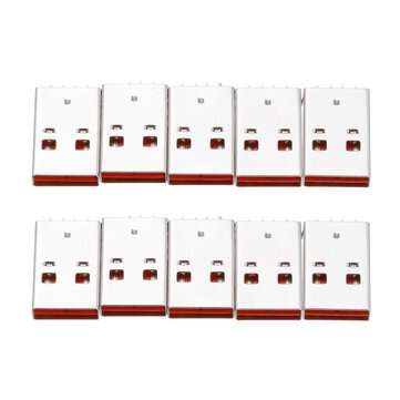 10PCS Positive And Negative Plug USB 4p Board End Male Sink Board SMT Double-Sided Plug Two Straight