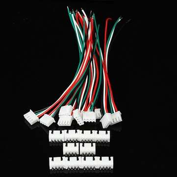 10Pcs XH Pitch 2.54mm Single Head 4Pin 4Way Wire To Board Connector 15cm 24AWG With Socket