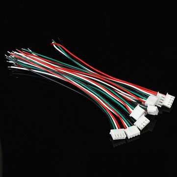 10Pcs XH Pitch 2.54mm Single Head 4Pin 4Way Wire To Board Connector 15cm 24AWG With Socket
