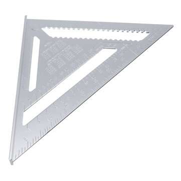 12 Inch Triangle Ruler Aluminum Alloy 30cm Woodworking Multi-function Angle Ruler