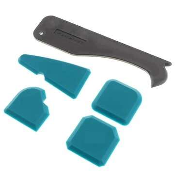 12 Pieces Caulking Tool Kit and 3 in 1 Caulking Tools Silicone Sealant Finishing Tool Grout Scraper