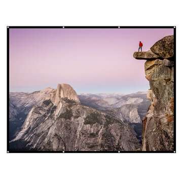 120-inch 4:3 Projector Screen HD Projection Screen Cloth for Home Office Theater Movies Indoors Outd