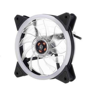 120mm PC Case Fan Computer Ultra Silent LED Lights Cooler Cooling Heatsink