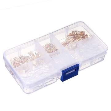 120pcs 2.8 4.8 6.3 Insert Plug Spring Sheathed Wire Terminal Connector Cold Pressed Terminal 0.5-2.5