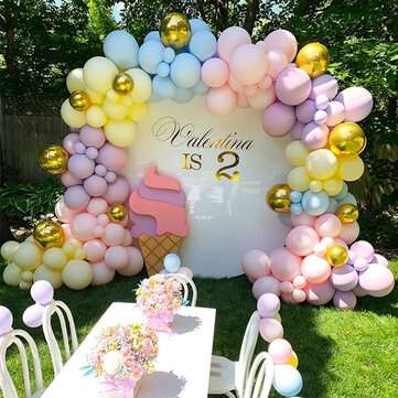122 PCS Wedding Macaron Pastel Balloon Arch Garland Set Baby Shower Birthday Party Decor
