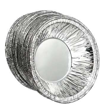 125Pcs  Disposable Round Silver Foil Baking Cookie Cup Cake Tart Mold