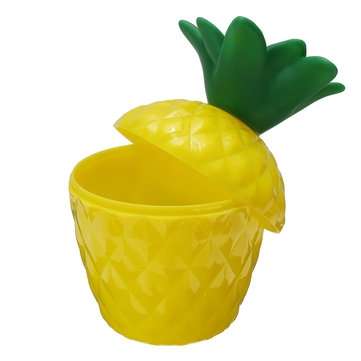 12Pcs Plastic Coconut Pineapple Cup w/ Straw Tropical Hawaiian Luau Hula Beach Pool Party Cup Decor