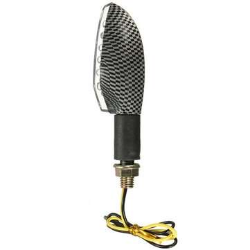 12V 15LED Motorcycle Turn Signal Indicator Blinker Light Amber Flexible Handle