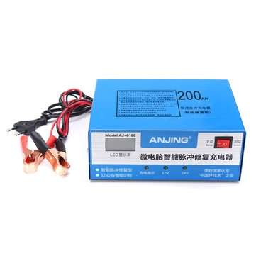 12V 24V 200AH 220W Car Motorcycle Battery Charger Pulse For Lead Acid Lithium Battery