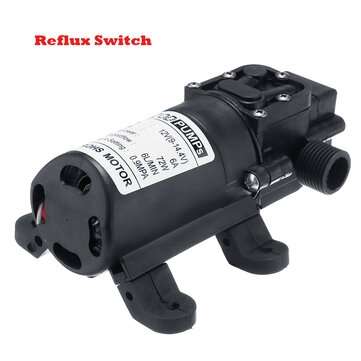 12V 72W Water Diaphragm Pump 6L 20mm Water Pump Diaphragm Self Priming ... (PUMP TYPE: REFLUXSWITCH)