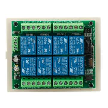 12V 8-channel Wireless Remote Control Switch Lamp Switch Industrial Equipment Motor Control with 8-k