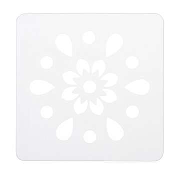 13x13cm 16Pcs White Plastic Mandala Paint Tray Openwork Painting Template