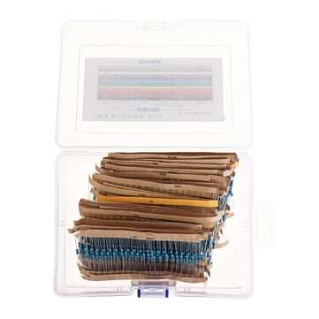 1460pcs 76 Kinds 1R-1M Value 5% 1/4W Metal Film Resistor Assorted Kit  20pcs Each Value with Plastic