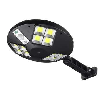 144LED Solar Wall Light Sensor IP65 Remote Control PIR Garden Security Lamp