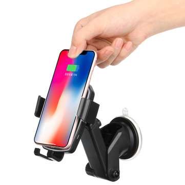 15W Car Air Outlet Qi Wireless Fast Charger 360 Rotation Charging Bracket High Power