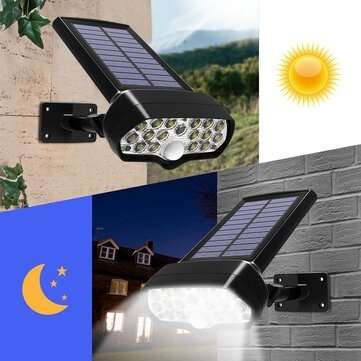 17LED Solar Power Wall Lights PIR Motion Sensor Outdoor Garden Yard Path Lamp