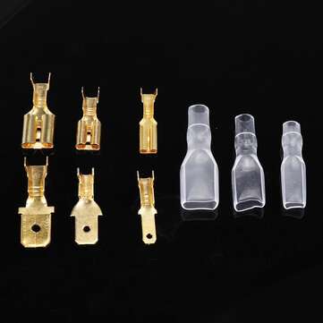 180Pcs Quick Splice 2.8mm 4.8mm 6.3mm Male and Female Wire Spade Connector Wire Crimp Terminal Block