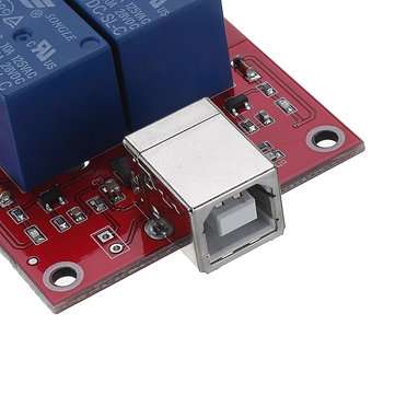 2 Channel 5V HID Driverless USB Relay USB Control Switch Computer Control Switch PC Intelligent Cont