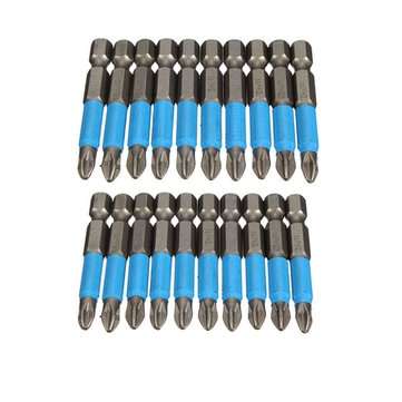 20pcs 50mm PH2 Magnetic Screwdriver Bit Anti Slip Hex Shank Screwdriver
