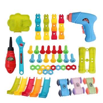 211PCS DIY Electric Drill Screwdriver Toys Nut Disassembly 3D Puzzle Kids Edu... (COLOR: MULTICOLOR)