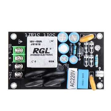 220V 100A Class A Power Amplifier Soft Start Delay Temperature Protection Board with Gas Discharge T