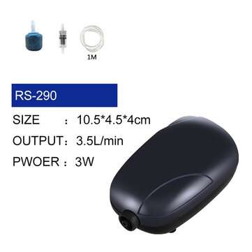 220V Aquarium Oxygen Pump Mini Silent Fish Tank Air Water Pump Air Co... (TYPE: RS-290SINGLE-HEADED)