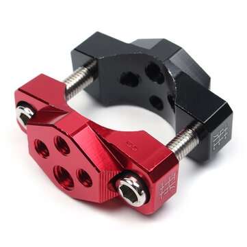 22MM Motorcycle Bicycle Aluminum Alloy Handlebar Spotlight Headlight Holders Bracke... (COLOR.: RED)
