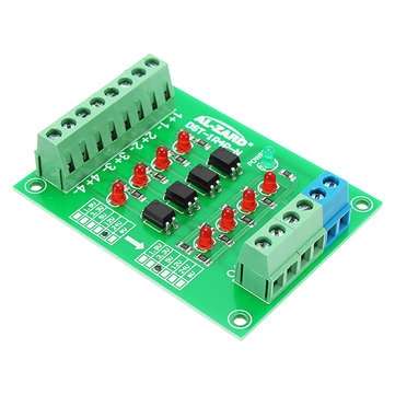 24V To 5V 4 Channel Optocoupler Isolation Board Isolated Module PLC Signal Level Voltage Converter B