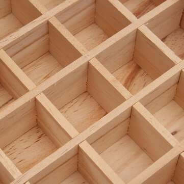25 Grids Wooden Box Bottles Container Storage for Essential Oil Jewelry