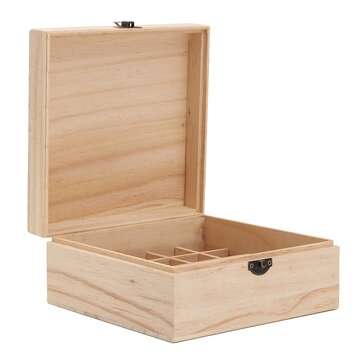 25 Grids Wooden Box Bottles Container Storage for Essential Oil Jewelry