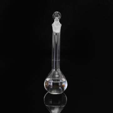 25ml Clear Glass Volumetric Flask with Stopper Lab Chemistry Glassware Round Bottom