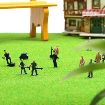 25pcs 1:87 Painted Mix Model Different People Poses Workers Scale Decorations