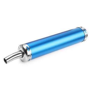 280MM Motorcycle Racing Blue Red Exhaust Muffler Pipe Silencer 2 Stroke (COLOR.: BLUE)