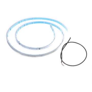 2PCS 1.2m LED Car Door Warning Lights Anti-collision Waterproof Flexible Streamer Signal Lamp