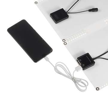 2Pcs 10W 14V Monocrystalline Silicon Solar Panel Suppot Dual USB/Connecting in Parallel/IP65 Waterpr
