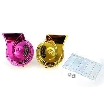 2pcs 400DB 12V Dual Tone Snail Air Horn Super Loud Trumpet 510hz + 410hz For Car Trucks Lorry Boat U