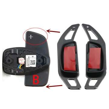 2Pcs Car Universal A/B Black Paddle Shifter Extension For Benz C Class W204 C180L C200L... (TYPE: B)