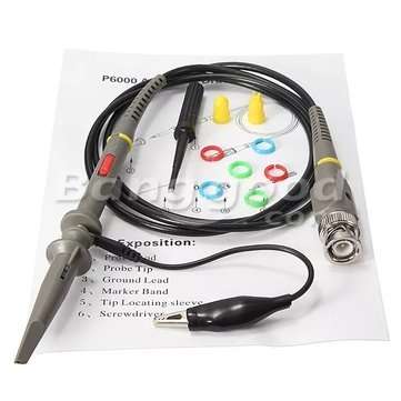 2Pcs DANIU P6100 Oscilloscope 100MHz PKCATI BNC Clip Probe Clip Cable