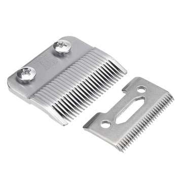2pcs Sliver 2 Hole Clipper Blade Cutter Metal Bottom Cutter For Wahl Electric Sh... (COLOR.: SLIVER)