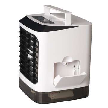 3 in 1 480ml White Mini Portable USB Air Cooler Humidifier Purifier Cleaner 4 Gears LED Light Person