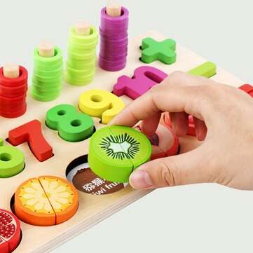 3 in 1 Building Blocks Wooden Intelligent Development Shape Cognition Jigsaw Puzzle Early Education