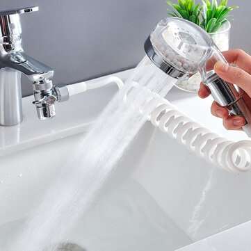 3 IN 1 Bathroom Sink Faucet Sprayer Set External Faucet Shower Clean Sprinkler