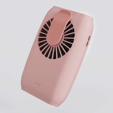 3 Speeds USB Rechargeable Portable Mini Fan Handheld Cooling Neck Waist Clip Silent... (COLOR: PINK)
