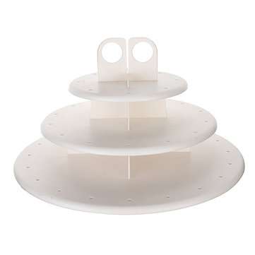3 Tiers 42 Holes Plastic Cake Pop Lollipop Cupcake Display Revolving Cake Stand Tower Holder